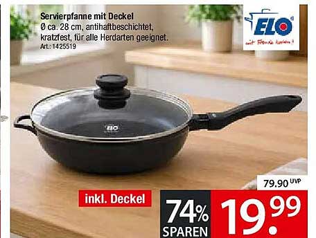 Servierpfanne mit Deckel