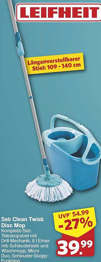 Set Clean Twist Disc Mop