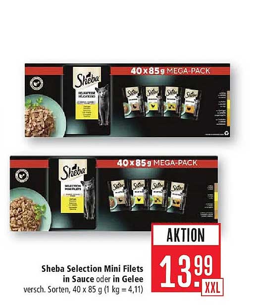 Sheba Selection Mini Filets in Sauce oder in Gelee