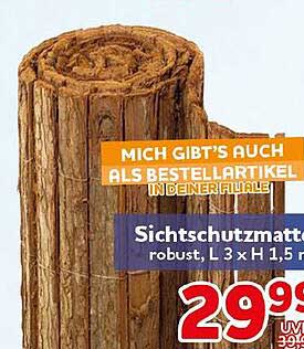 Sichtschutzmatte robust, L 3 x H 1,5 m