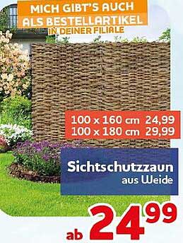 Sichtschutzzaun aus Weide