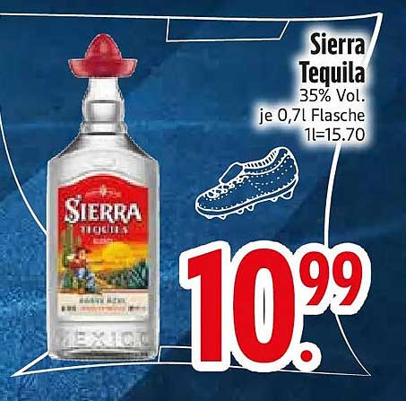 Sierra Tequila 35% Vol. je 0,7l Flasche 1l=15.70