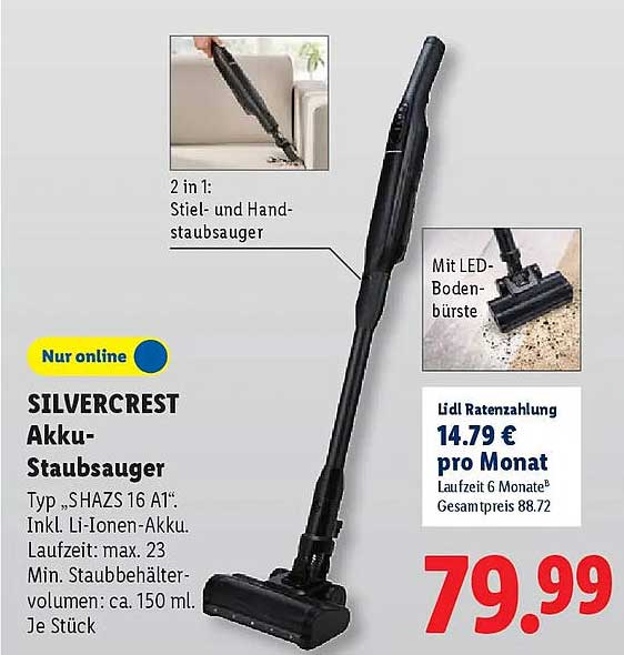 SILVERCREST Akku-Staubsauger
