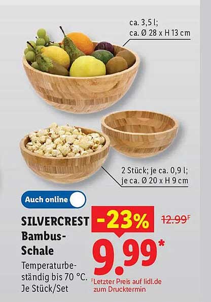 SILVERCREST Bambus-Schale