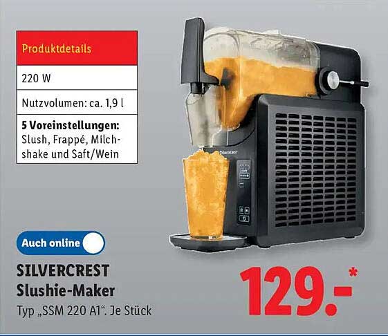 SILVERCREST Slushie-Maker Typ „SSM 220 A1“ Je Stück