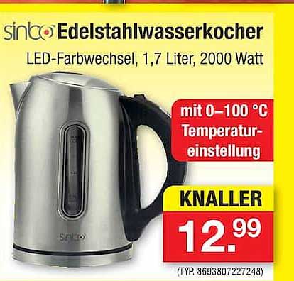 sinbo Edelstahlwasserkocher