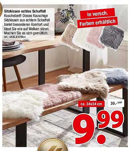 Sitzkissen echtes Schaffell Kuschelei!
