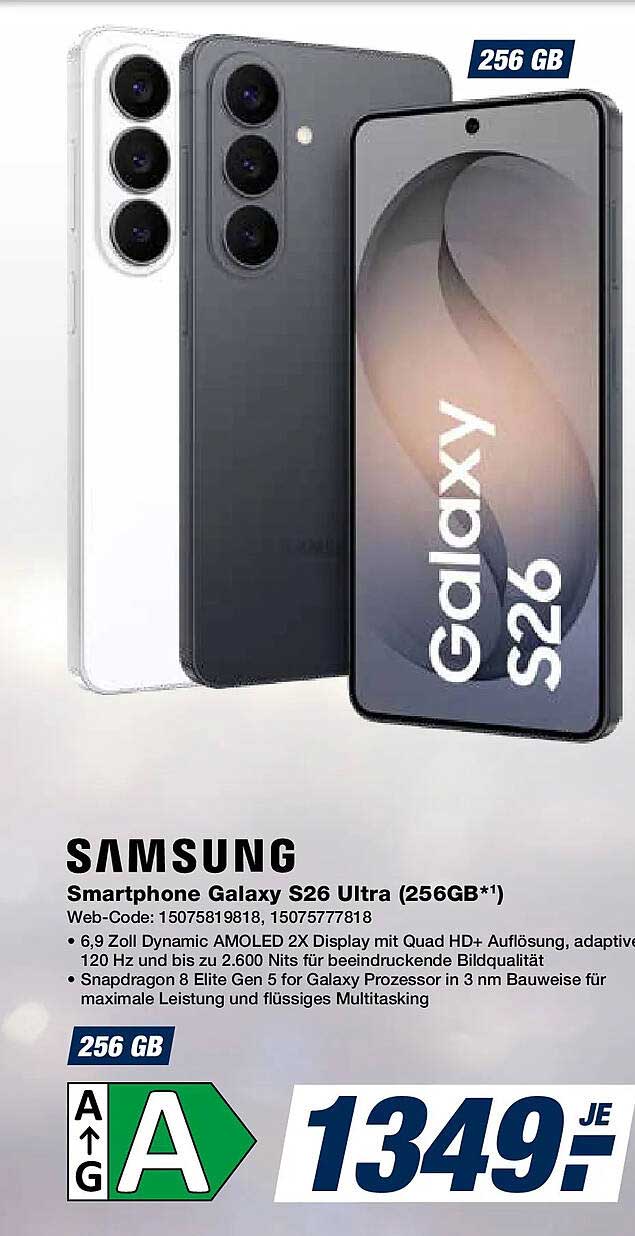 Smartphone Galaxy S26 Ultra (256GB*1)