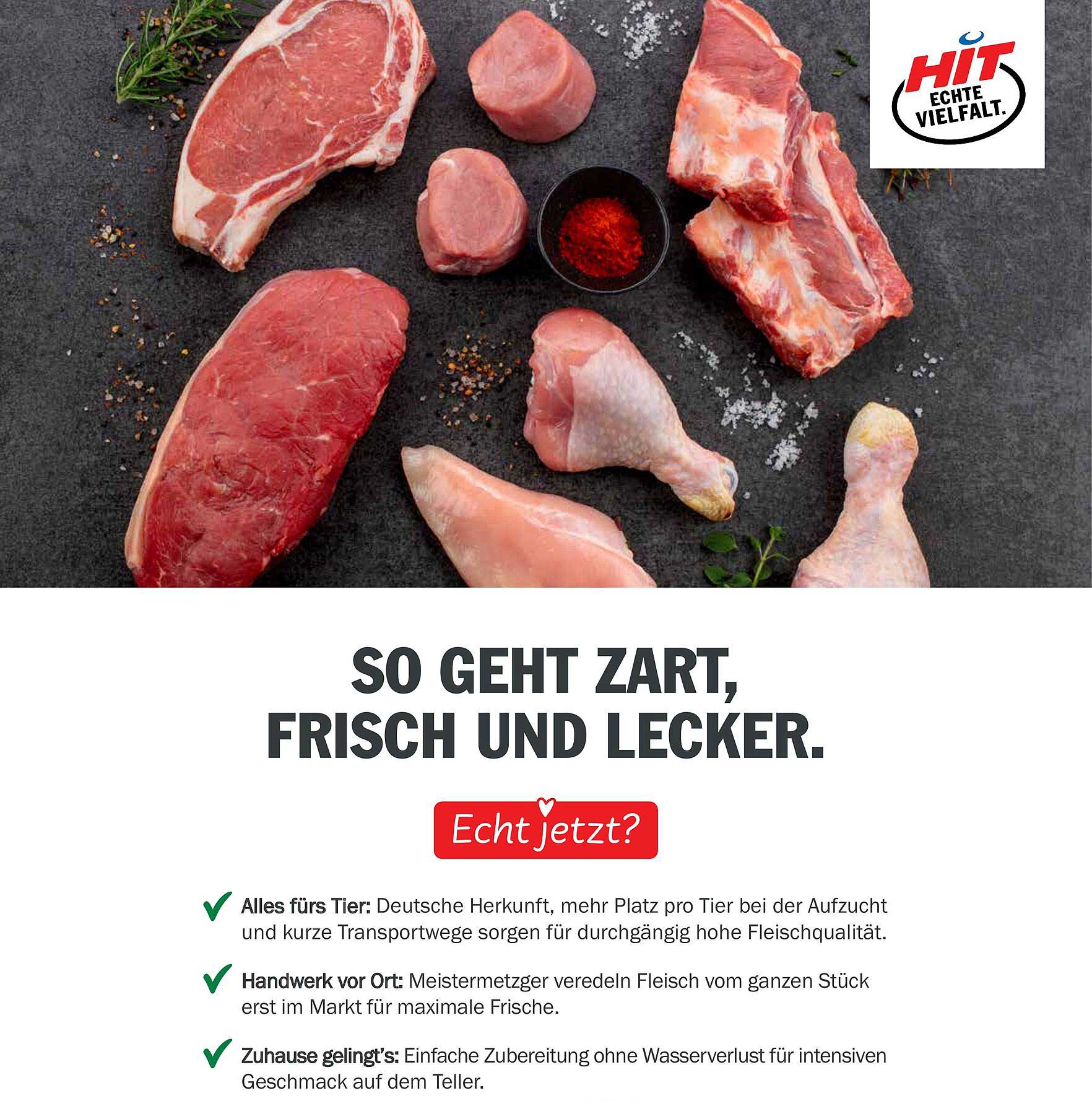 SO GEHT ZART, FRISCH UND LECKER.