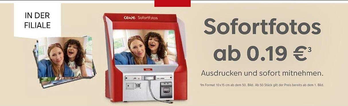 Sofortfotos ab 0.19 €³