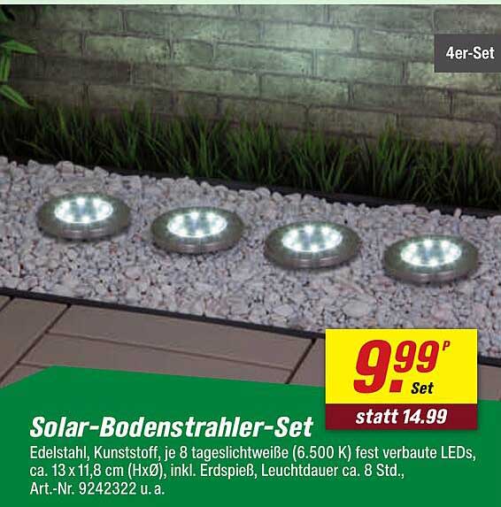Solar-Bodenstrahler-Set