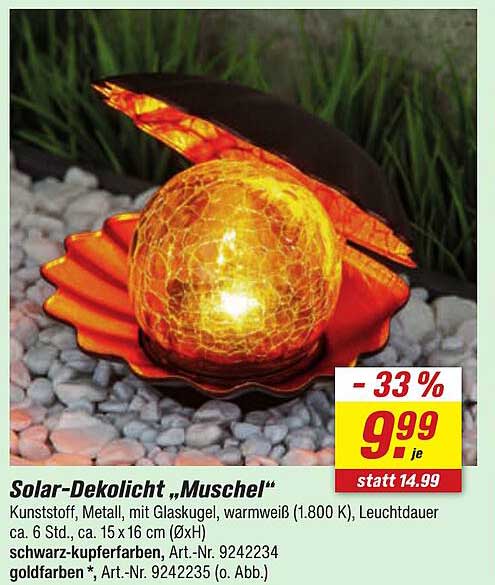 Solar-Dekolicht „Muschel“