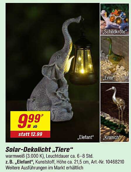 Solar-Dekolicht „Tiere“