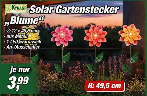 Solar Gartenstecker „Blume“