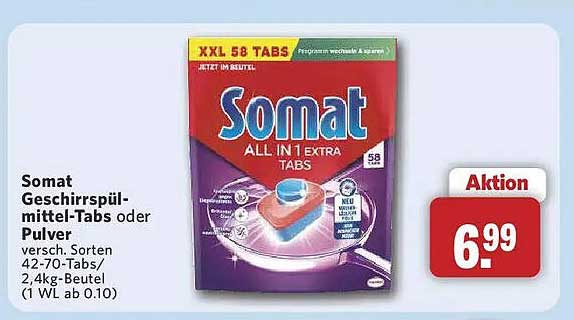 Somat Geschirrspülmittel-Tabs oder Pulver