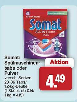 Somat Spülmaschinentabs oder Pulver