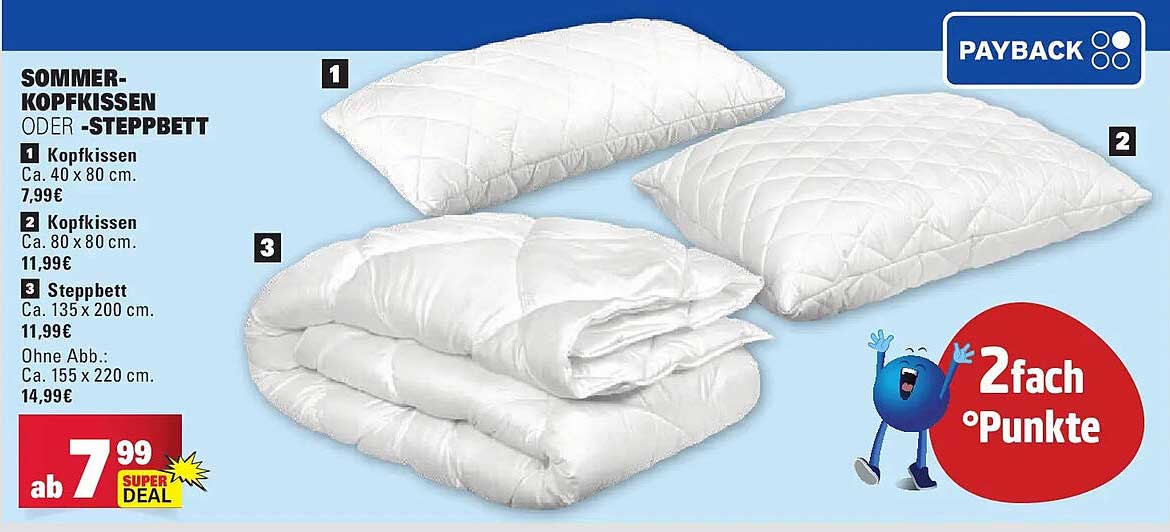 SOMMER-KOPFKISSEN ODER -STEPPBETT