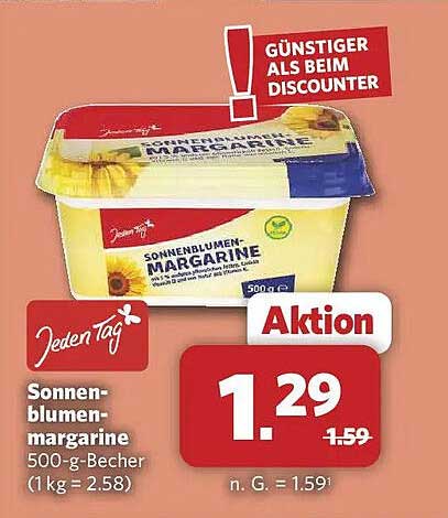 Sonnenblumenmargarine 500-g-Becher