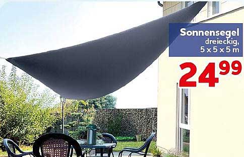 Sonnensegel dreieckig, 5 x 5 x 5 m