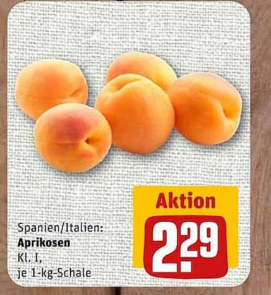 Spanien/Italien: Aprikosen Kl. I, je 1-kg-Schale