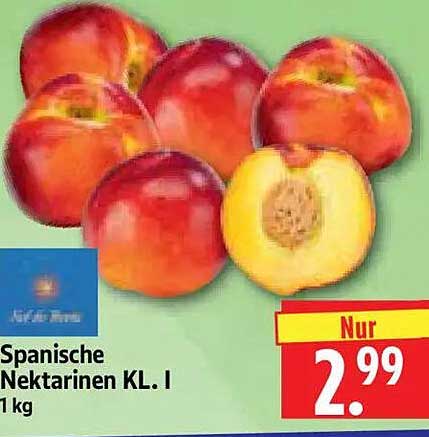 Spanische Nektarinen KL. I 1 kg