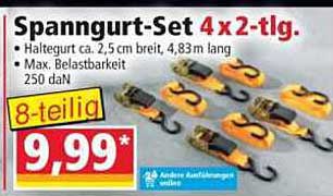 Spanngurt-Set 4 x 2-tlg.
