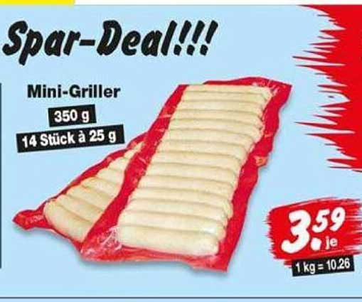 Spar-Deal!! Mini-Griller 350 g 14 Stück à 25 g