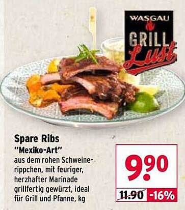 Spare Ribs "Mexiko-Art"