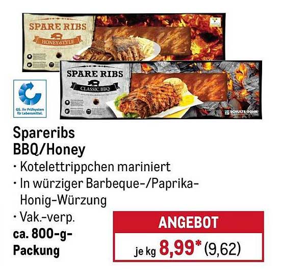 Spareribs BBQ/Honey