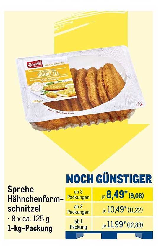 Sprehe Hähnchenform-Schnitzel
