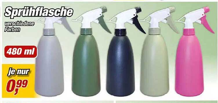 Sprühflasche verschiedene Farben