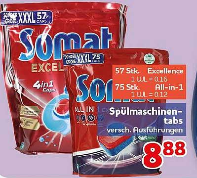 Spülmaschinentabs versch. Ausführungen