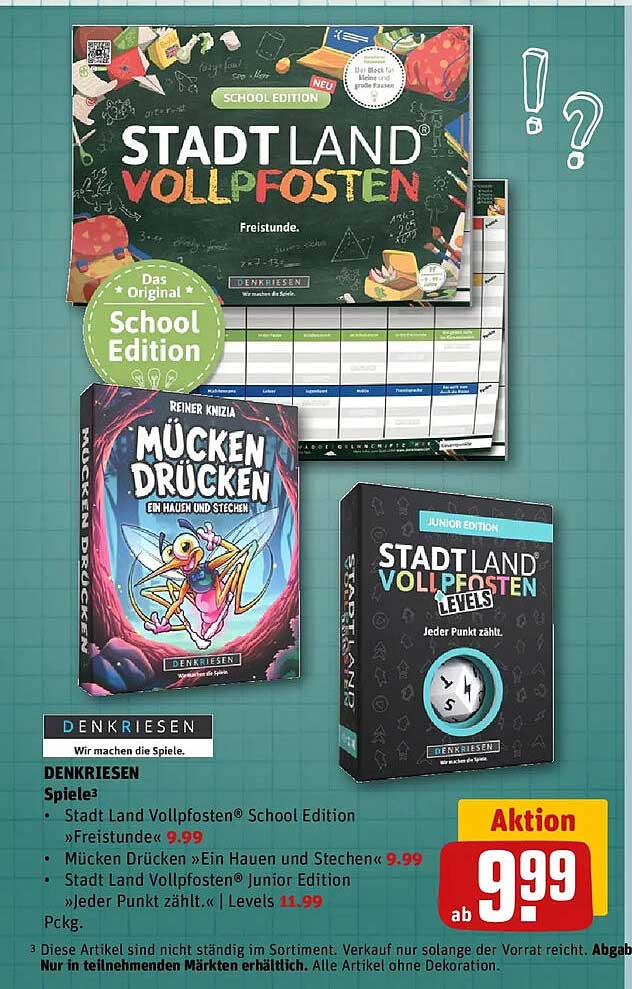 Stadt Land Vollpfosten® School Edition »Freistunde«