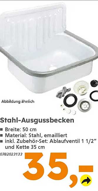 Stahl-Ausgussbecken
