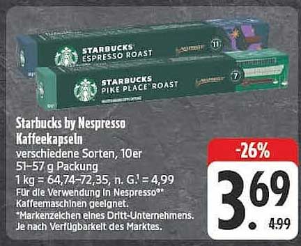 Starbucks by Nespresso Kaffeekapseln
