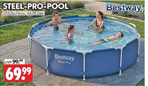 STEEL-PRO-POOL Ø305x76cm, 4678 Liter