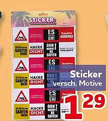 Sticker versch. Motive