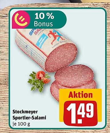Stockmeyer Sportler-Salami je 100 g
