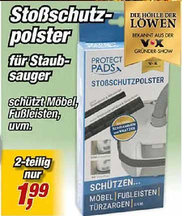 Stoßschutz-polster für Staub-Sauger