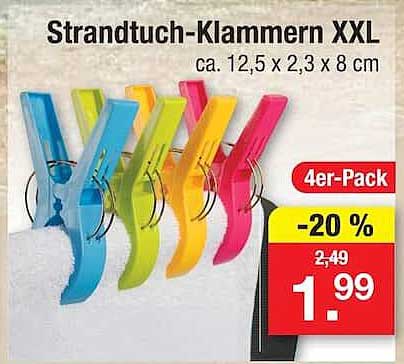 Strandtuch-Klammern XXL