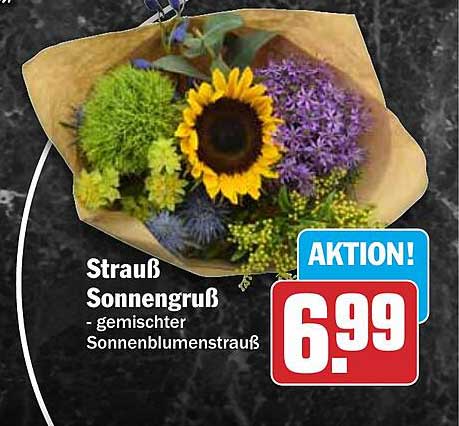 Strauß Sonnengruß - gemischter Sonnenblumenstrauß