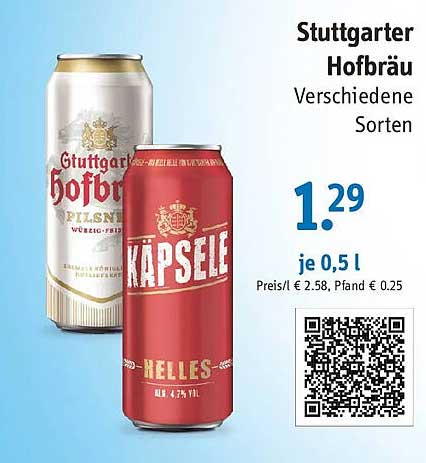 Stuttgarter Hofbräu Verschiedene Sorten