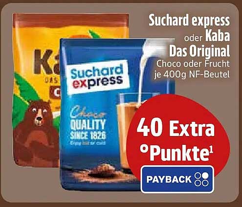 Suchard express oder Kaba Das Original Choco oder Frucht je 400g NF-Beutel