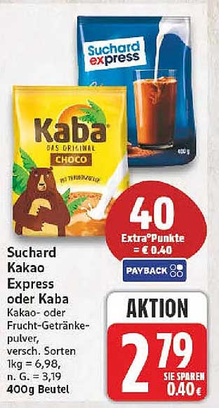 Suchard Kakao Express oder Kaba