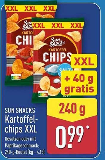SUN SNACKS Kartoffel-chips XXL