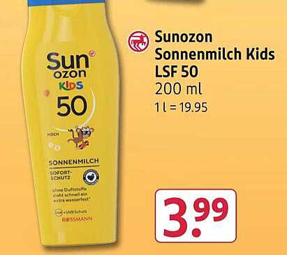 Sunozon Sonnenmilch Kids LSF 50