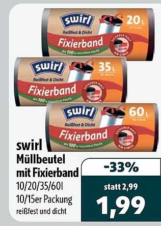 swirl Müllbeutel mit Fixierband