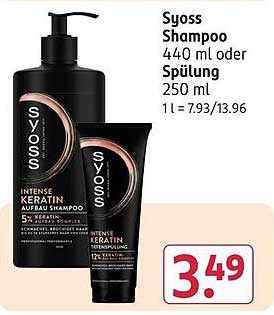 Syoss Shampoo 440 ml oder Spülung 250 ml