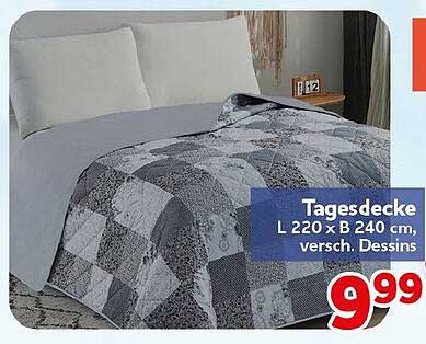 Tagesdecke L 220 x B 240 cm, versch. Dessins