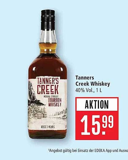 Tanners Creek Whiskey 40% Vol., 1 L
